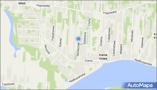 Kania Nowa, Słoneczna, mapa Kania Nowa