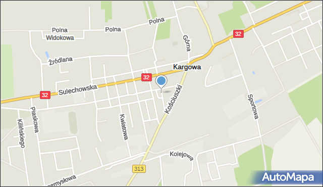 Kargowa, Słodowa, mapa Kargowa