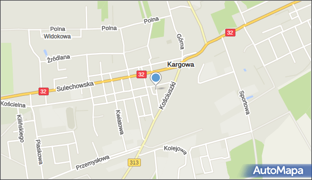 Kargowa, Słodowa, mapa Kargowa