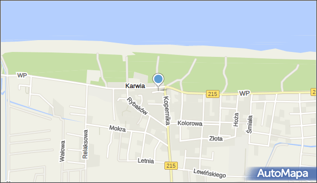 Karwia, Ślepa, mapa Karwia