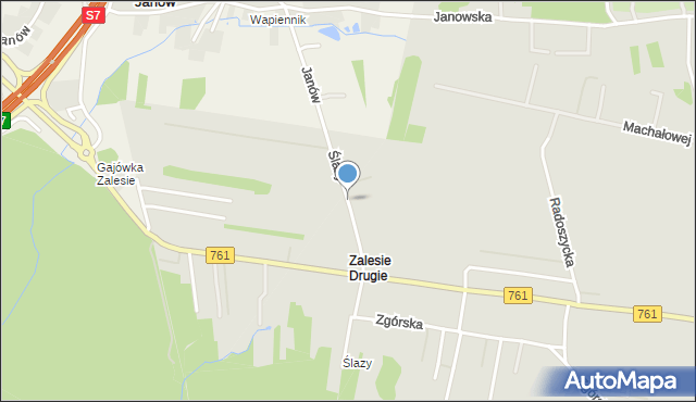 Kielce, Ślazy, mapa Kielc