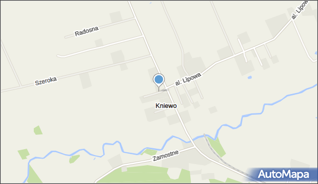 Kniewo, Słoneczna, mapa Kniewo