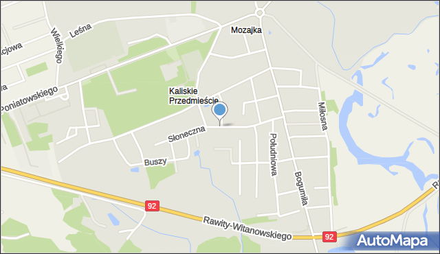 Koło, Słoneczna, mapa Koło