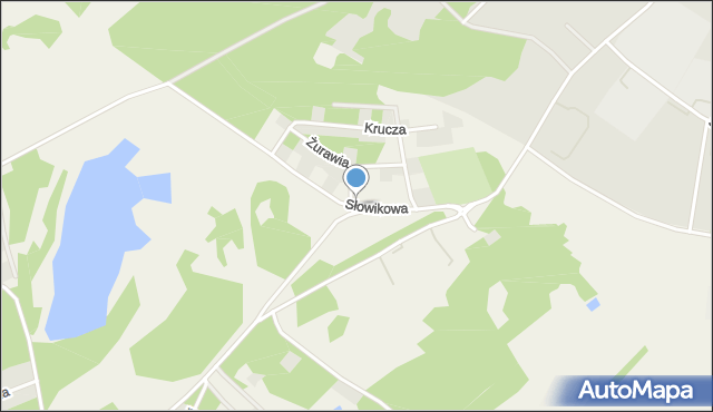 Kominy, Słowikowa, mapa Kominy