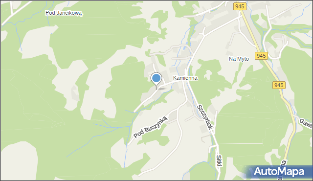 Korbielów, Ślepa Dolina, mapa Korbielów