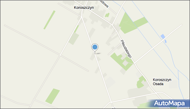 Koroszczyn, Słoneczna, mapa Koroszczyn