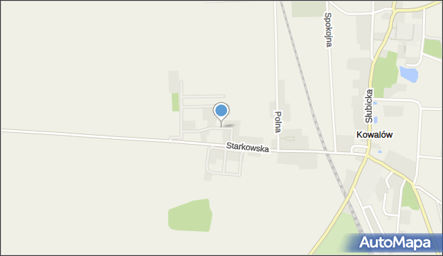 Kowalów gmina Rzepin, Słoneczna, mapa Kowalów gmina Rzepin