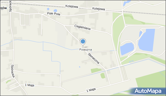 Krasiejów, Słoneczna, mapa Krasiejów