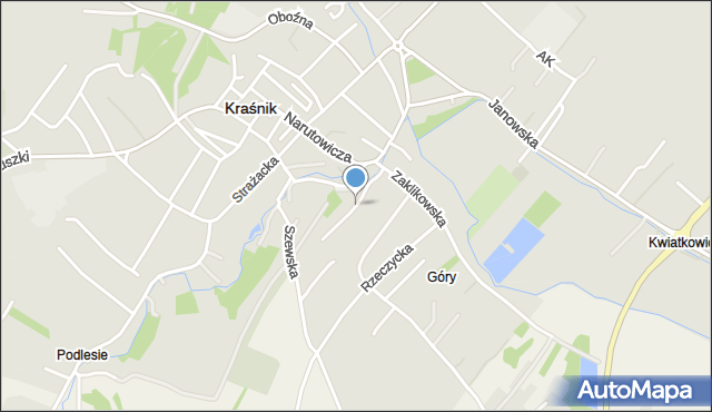 Kraśnik, Śliska, mapa Kraśnik