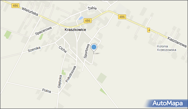 Kraszkowice, Słoneczna, mapa Kraszkowice