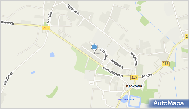 Krokowa, Słoneczna, mapa Krokowa