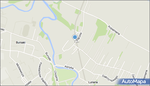 Krosno, Ślączka, mapa Krosna