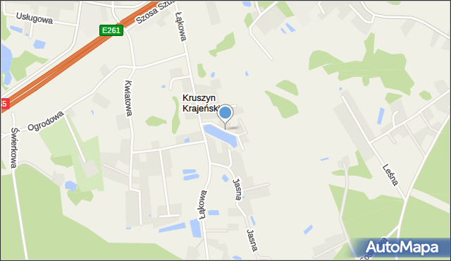 Kruszyn Krajeński, Słomkowa, mapa Kruszyn Krajeński