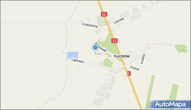 Kuczków gmina Pleszew, Słoneczna, mapa Kuczków gmina Pleszew