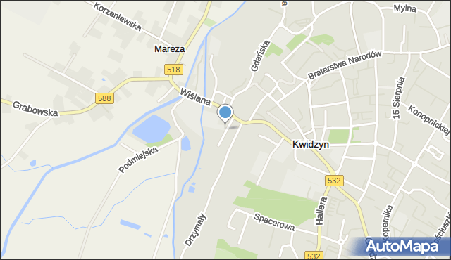 Kwidzyn, Ślepa, mapa Kwidzyn