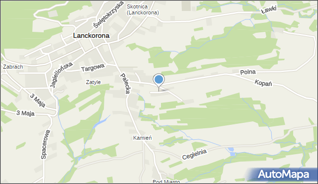 Lanckorona, Słoneczne Tarasy, mapa Lanckorona