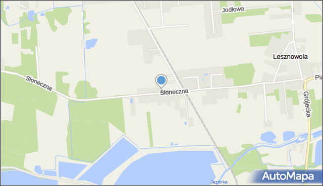 Lesznowola gmina Grójec, Słoneczna, mapa Lesznowola gmina Grójec