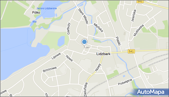 Lidzbark, Słomiany Rynek, mapa Lidzbark