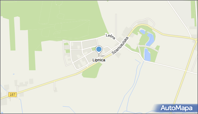 Lipnica gmina Szamotuły, Słoneczna, mapa Lipnica gmina Szamotuły