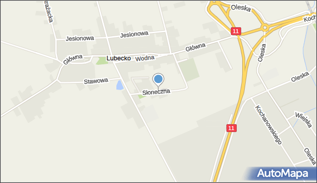 Lubecko, Słoneczna, mapa Lubecko