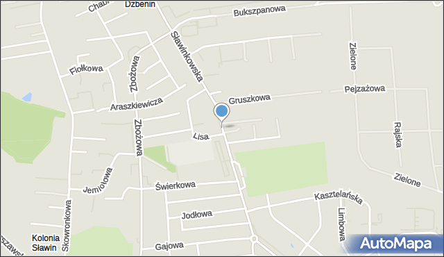 Lublin, Sławinkowska, mapa Lublina