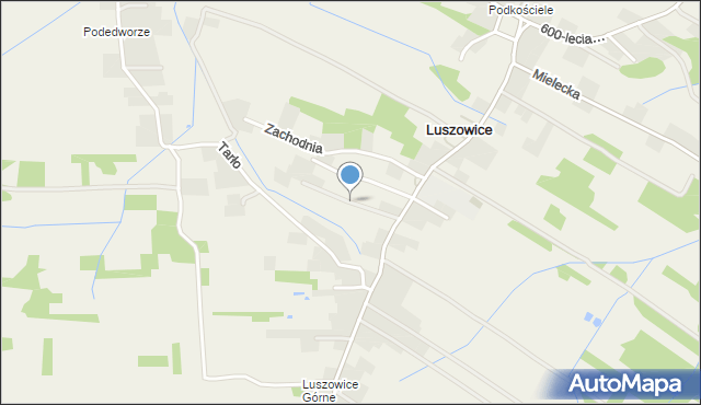 Luszowice gmina Radgoszcz, Słoneczna, mapa Luszowice gmina Radgoszcz