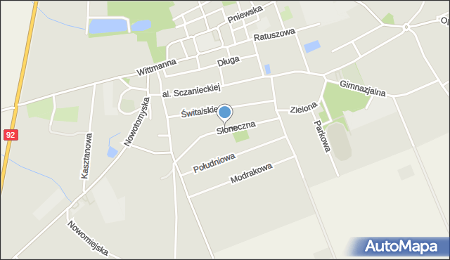 Lwówek powiat nowotomyski, Słoneczna, mapa Lwówek powiat nowotomyski
