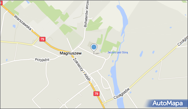 Magnuszew, Słoneczna, mapa Magnuszew