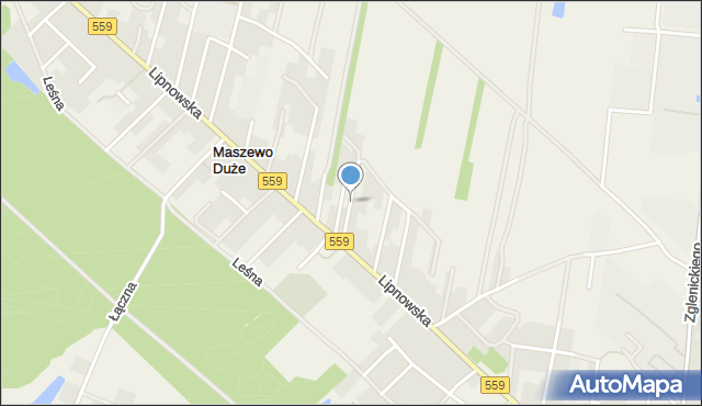 Maszewo Duże, Śliwkowa, mapa Maszewo Duże