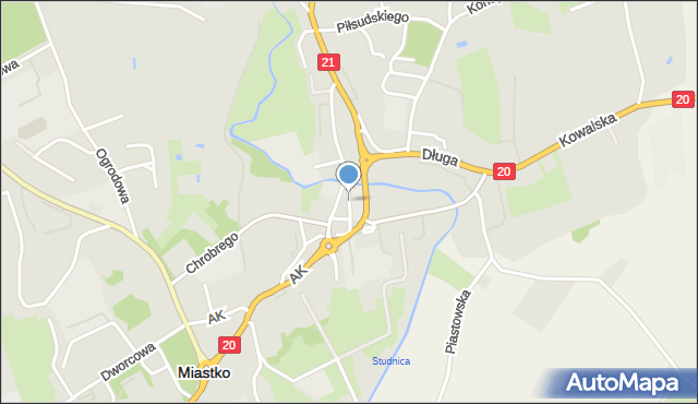 Miastko powiat bytowski, Słowackiego Juliusza, mapa Miastko powiat bytowski