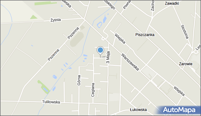 Międzyrzec Podlaski, Słoneczna, mapa Międzyrzec Podlaski