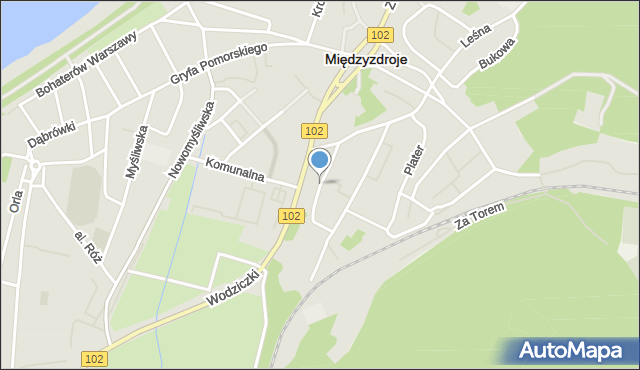 Międzyzdroje, Słowiańska, mapa Międzyzdroje