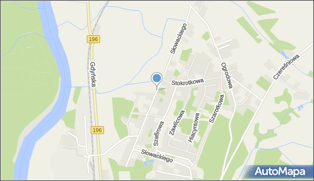 Miękowo gmina Czerwonak, Słowackiego Juliusza, mapa Miękowo gmina Czerwonak