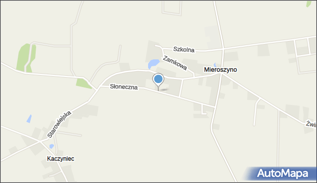 Mieroszyno, Słoneczna, mapa Mieroszyno