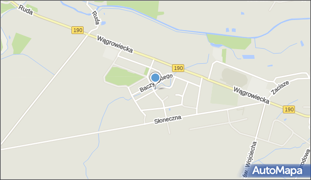 Mieścisko powiat wągrowiecki, Słowackiego Juliusza, mapa Mieścisko powiat wągrowiecki