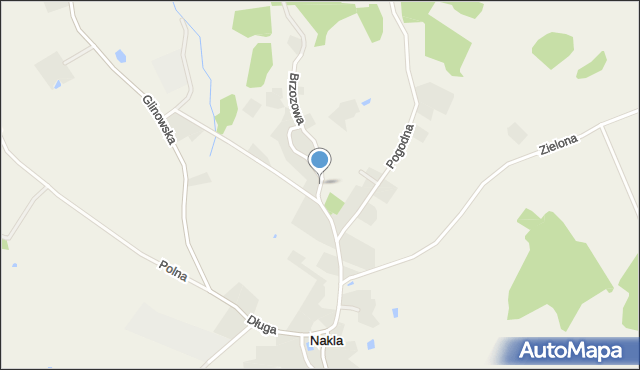 Nakla, Słoneczna, mapa Nakla