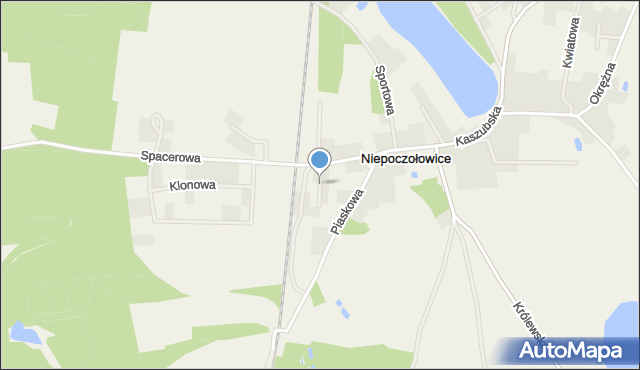 Niepoczołowice, Słoneczna, mapa Niepoczołowice