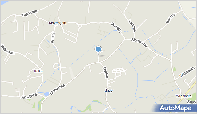 Niepołomice, Słoneczna Boczna, mapa Niepołomice