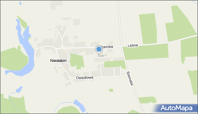 Niesłabin, Słoneczna, mapa Niesłabin