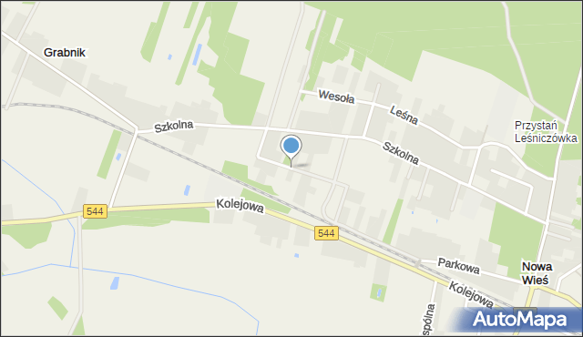Nowa Wieś gmina Olszewo-Borki, Słoneczna, mapa Nowa Wieś gmina Olszewo-Borki