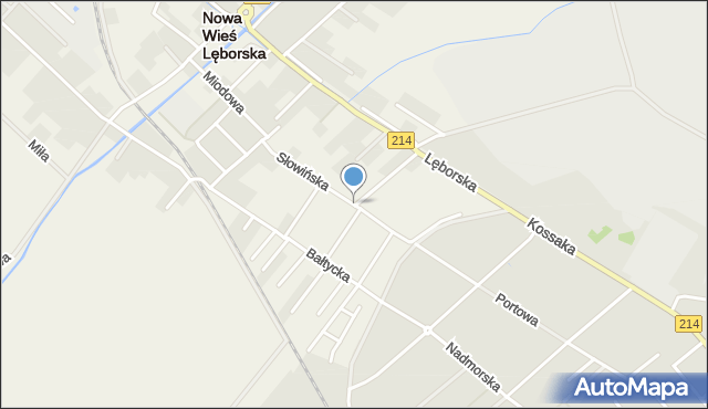 Nowa Wieś Lęborska, Słowińska, mapa Nowa Wieś Lęborska