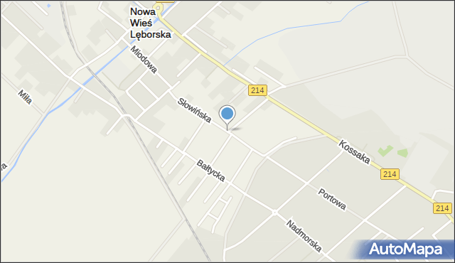 Nowa Wieś Lęborska, Słowińska, mapa Nowa Wieś Lęborska