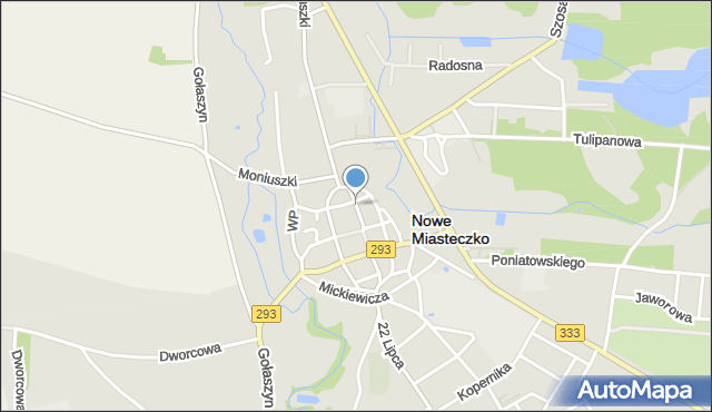 Nowe Miasteczko, Słowackiego Juliusza, mapa Nowe Miasteczko