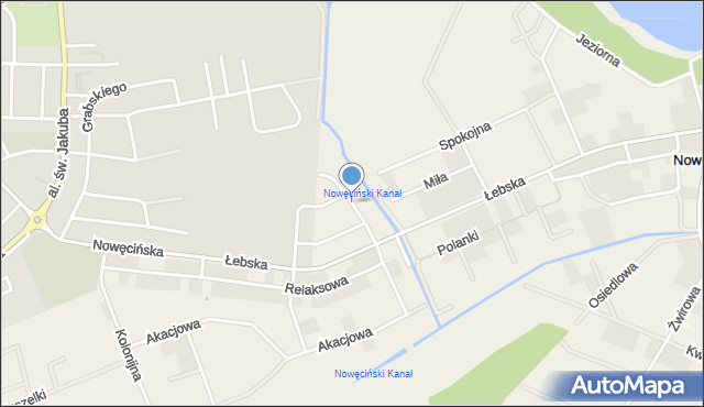 Nowęcin, Słoneczna, mapa Nowęcin