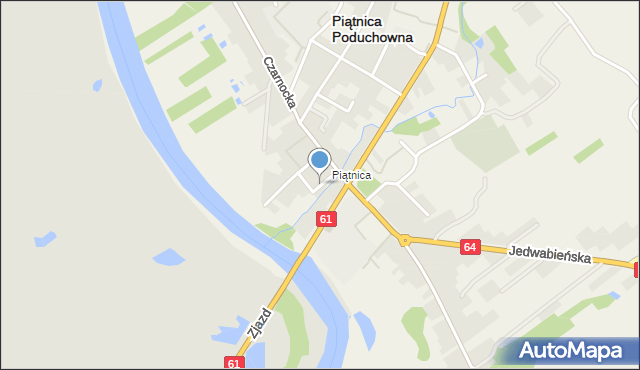 Piątnica Poduchowna, Słoneczna, mapa Piątnica Poduchowna