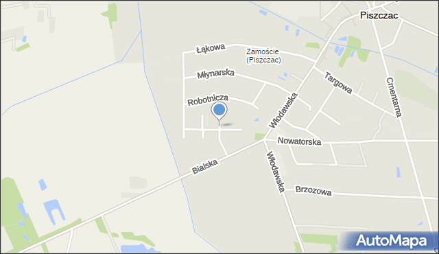 Piszczac, Słoneczna, mapa Piszczac