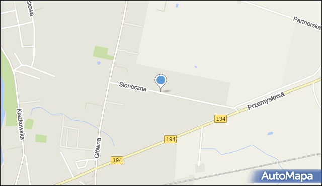 Pobiedziska, Słoneczna, mapa Pobiedziska