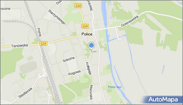 Police, Słoneczna, mapa Police