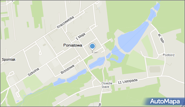 Poniatowa powiat opolski, Słoneczna, mapa Poniatowa powiat opolski