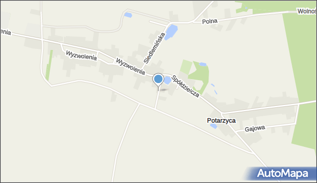 Potarzyca gmina Jarocin, Słowikowa, mapa Potarzyca gmina Jarocin